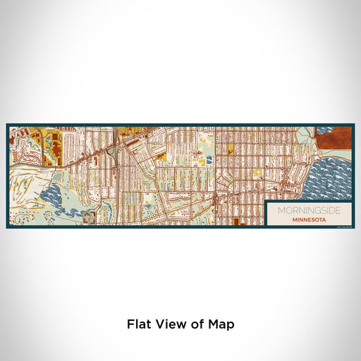 Flat View of Map Custom Morningside Minnesota Map Enamel Mug in Woodblock