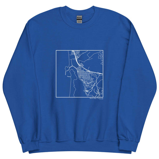 Morro Bay California  Map Unisex Crewneck Sweater with City inscription in Royal Blue