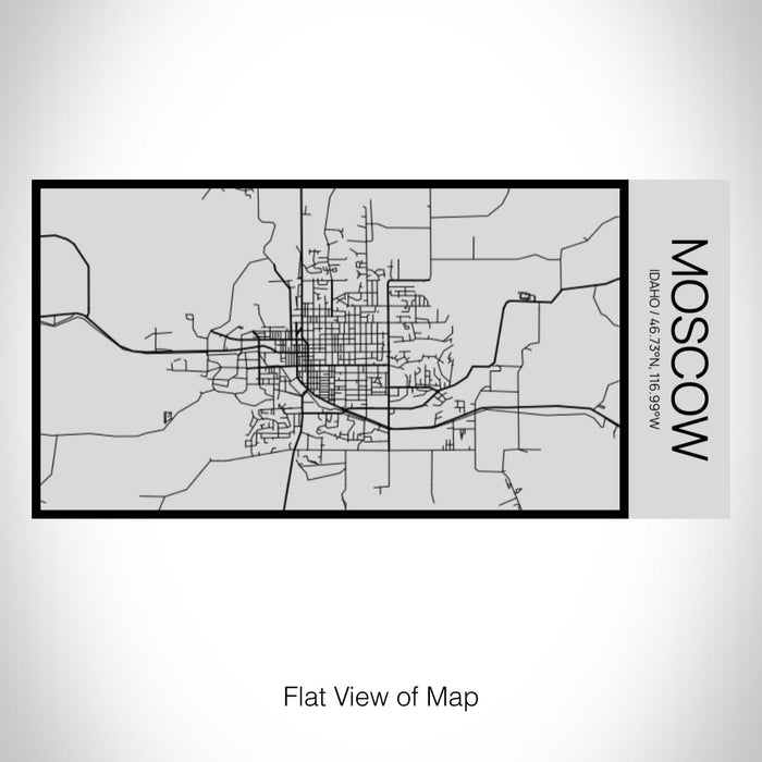 Rendered View of Moscow Idaho Map on 17oz Stainless Steel Insulated Cola Bottle in Stainless