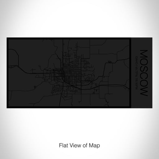Rendered View of Moscow Idaho Map on 17oz Stainless Steel Insulated Cola Bottle in Stainless in Matte Black