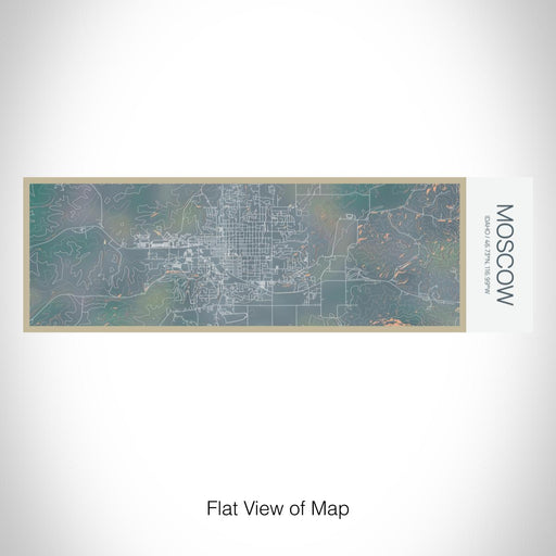 Rendered View of Moscow Idaho Map on 10oz Stainless Steel Insulated Cup in Afternoon with Sliding Lid