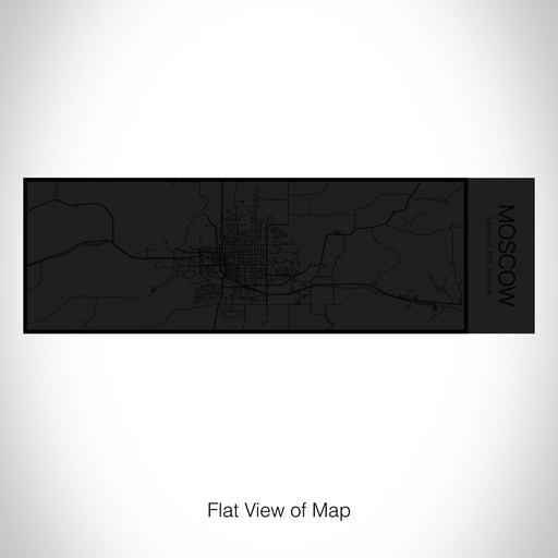 Rendered View of Moscow Idaho Map on 10oz Stainless Steel Insulated Cup in Matte Black with Sliding Lid