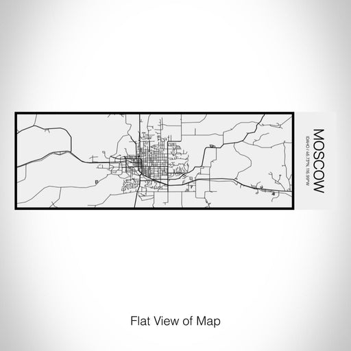 Rendered View of Moscow Idaho Map on 10oz Stainless Steel Insulated Cup in Matte White with Sliding Lid