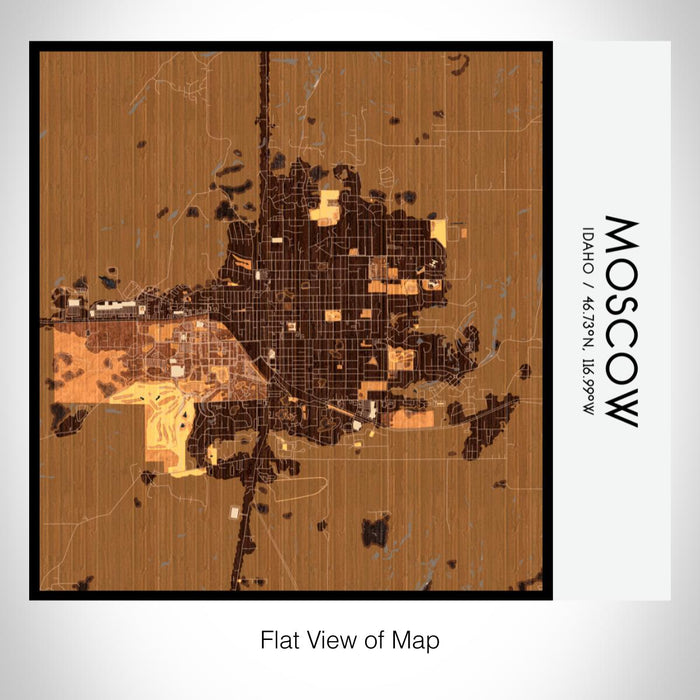 Rendered View of Moscow Idaho Map on 17oz Stainless Steel Insulated Tumbler in Ember Map Style