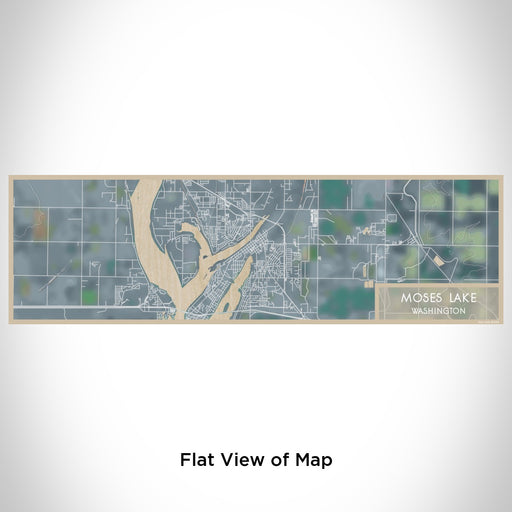 Flat View of Map Custom Moses Lake Washington Map Enamel Mug in Afternoon