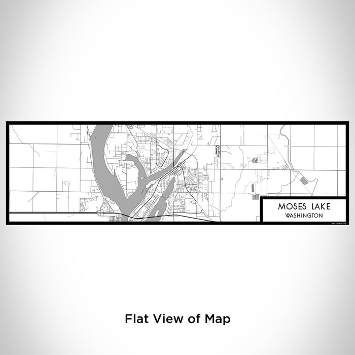 Flat View of Map Custom Moses Lake Washington Map Enamel Mug in Classic
