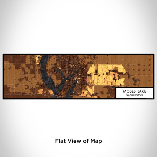 Flat View of Map Custom Moses Lake Washington Map Enamel Mug in Ember
