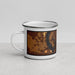 Left View Custom Moses Lake Washington Map Enamel Mug in Ember