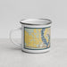 Left View Custom Moses Lake Washington Map Enamel Mug in Woodblock