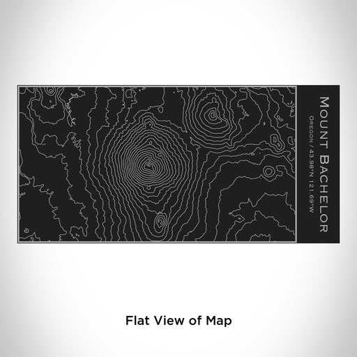 Rendered View of Mount Bachelor Oregon Map Engraving on 17oz Stainless Steel Insulated Cola Bottle in Black