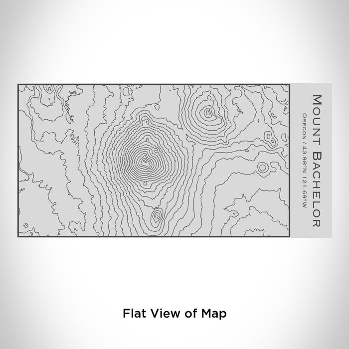 Rendered View of Mount Bachelor Oregon Map Engraving on 17oz Stainless Steel Insulated Cola Bottle