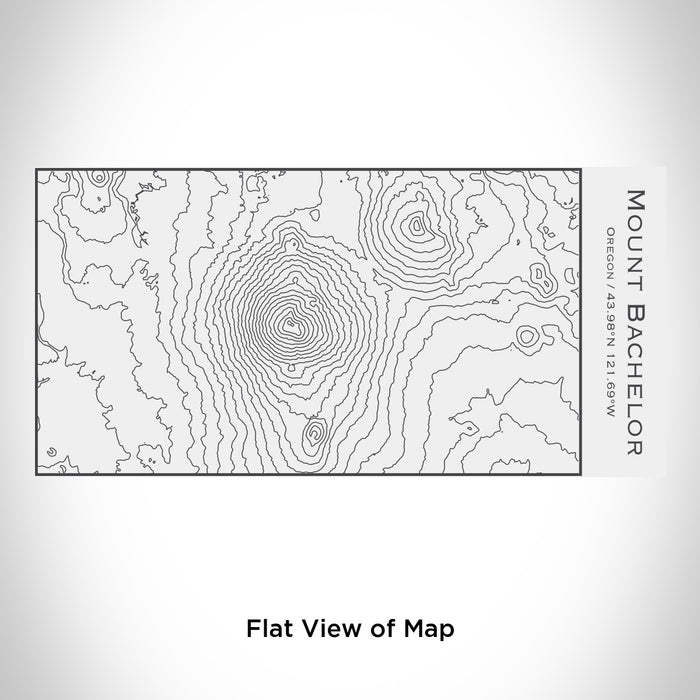 Rendered View of Mount Bachelor Oregon Map Engraving on 17oz Stainless Steel Insulated Cola Bottle in White