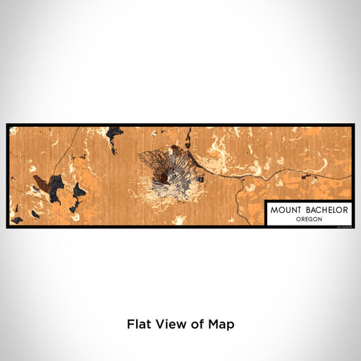 Flat View of Map Custom Mount Bachelor Oregon Map Enamel Mug in Ember
