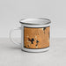 Left View Custom Mount Bachelor Oregon Map Enamel Mug in Ember