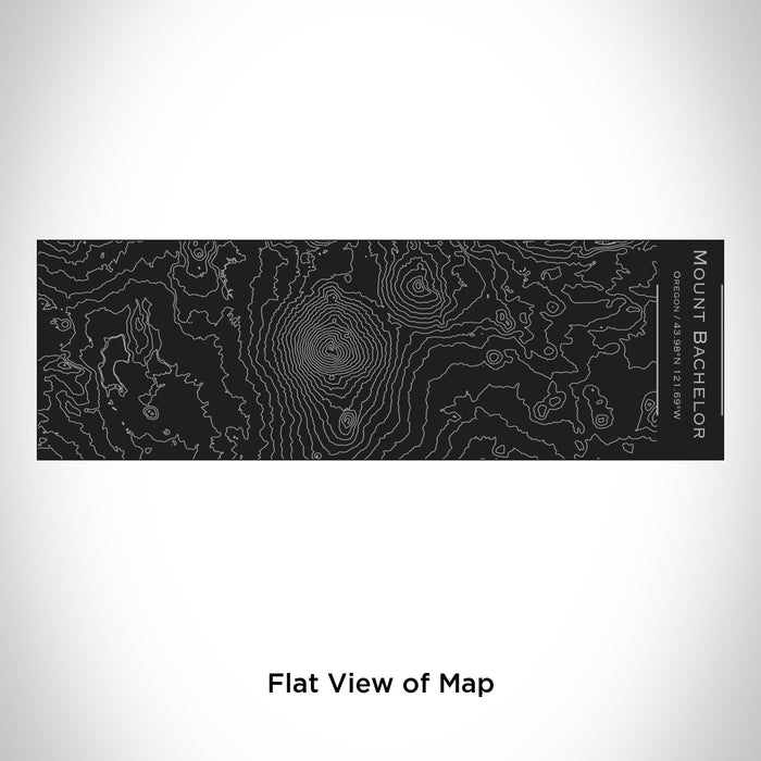 Rendered View of Mount Bachelor Oregon Map Engraving on 10oz Stainless Steel Insulated Cup with Sliding Lid in Black