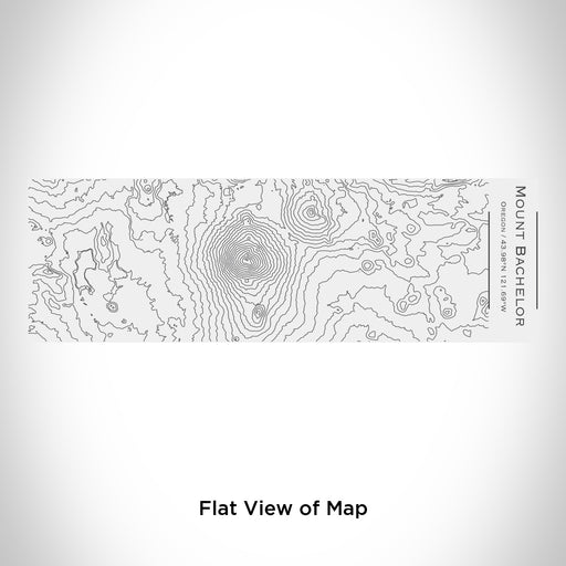 Rendered View of Mount Bachelor Oregon Map Engraving on 10oz Stainless Steel Insulated Cup with Sliding Lid in White