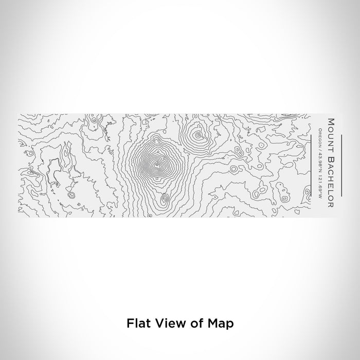 Rendered View of Mount Bachelor Oregon Map Engraving on 10oz Stainless Steel Insulated Cup with Sliding Lid in White