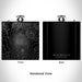 Rendered View of Mount Bachelor Oregon Map Engraving on 6oz Stainless Steel Flask in Black