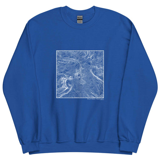 Mount Baker Washington Topographic  Map Unisex Crewneck Sweater with City inscription in Royal Blue