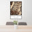24x36 Mount Eolus Colorado Map Print Portrait Orientation in Ember Style Behind 2 Chairs Table and Potted Plant