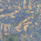 Mount Eolus Colorado Map Print in Afternoon Style Zoomed In Close Up Showing Details