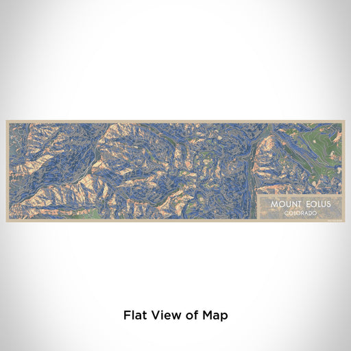 Flat View of Map Custom Mount Eolus Colorado Map Enamel Mug in Afternoon