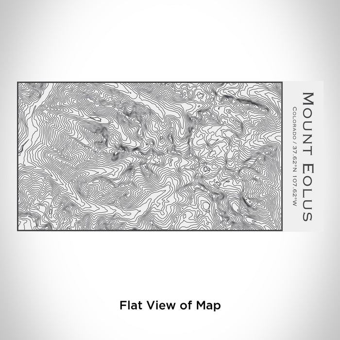 Rendered View of Mount Eolus Colorado Map Engraving on 17oz Stainless Steel Insulated Cola Bottle in White
