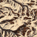 Mount Eolus Colorado Map Print in Ember Style Zoomed In Close Up Showing Details