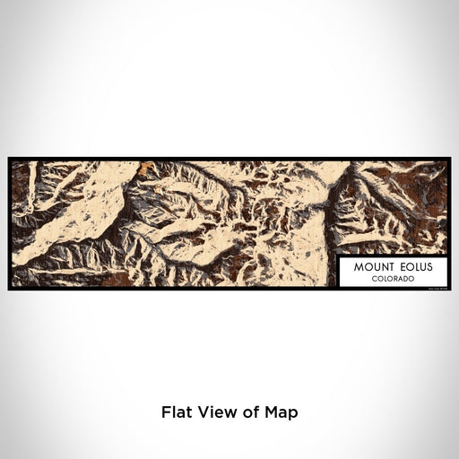 Flat View of Map Custom Mount Eolus Colorado Map Enamel Mug in Ember