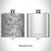 Rendered View of Mount Eolus Colorado Map Engraving on 6oz Stainless Steel Flask