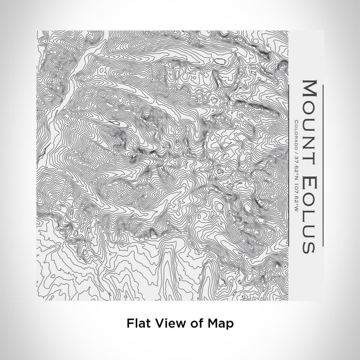 Rendered View of Mount Eolus Colorado Map Engraving on 17oz Stainless Steel Insulated Tumbler in White