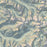 Mount Eolus Colorado Map Print in Woodblock Style Zoomed In Close Up Showing Details