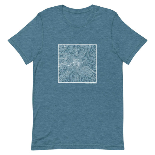 Mount Hood Oregon Topographic  Map Unisex T-Shirt with City inscription in Heather Teal