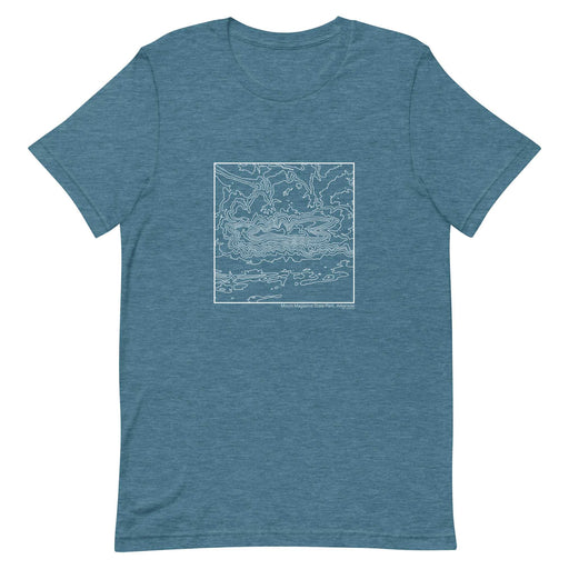 Mount Magazine State Park Arkansas Topographic  Map Unisex T-Shirt with City inscription in Heather Teal
