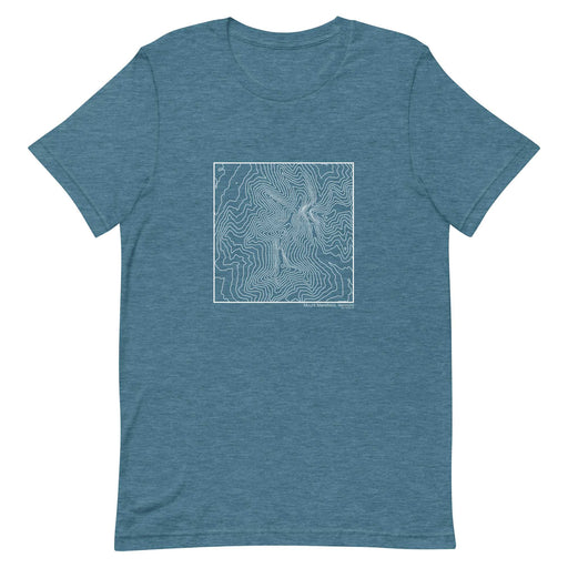 Mount Mansfield Vermont Topographic  Map Unisex T-Shirt with City inscription in Heather Teal