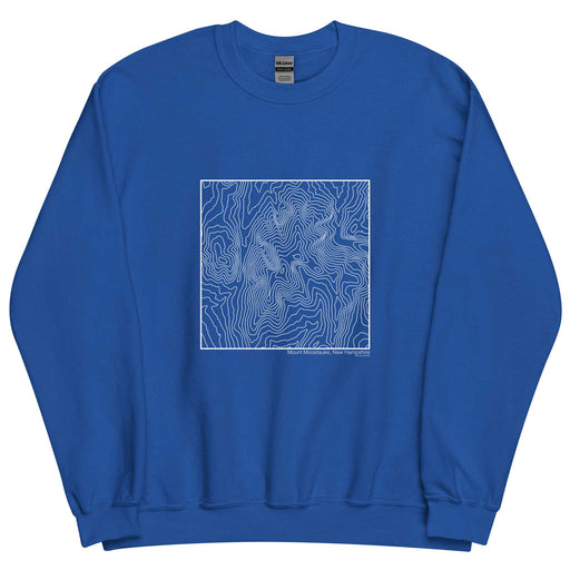 Mount Moosilauke New Hampshire Topographic  Map Unisex Crewneck Sweater with City inscription in Royal Blue