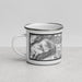 Left View Custom Mount Mystery Washington Map Enamel Mug in Classic