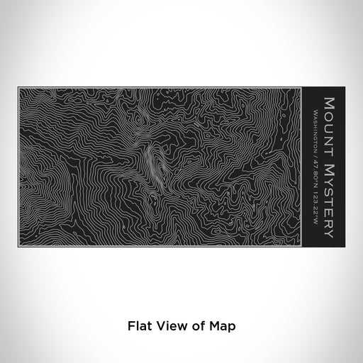 Rendered View of Mount Mystery Washington Map Engraving on 17oz Stainless Steel Insulated Cola Bottle in Black