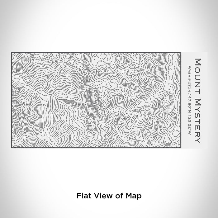 Rendered View of Mount Mystery Washington Map Engraving on 17oz Stainless Steel Insulated Cola Bottle in White