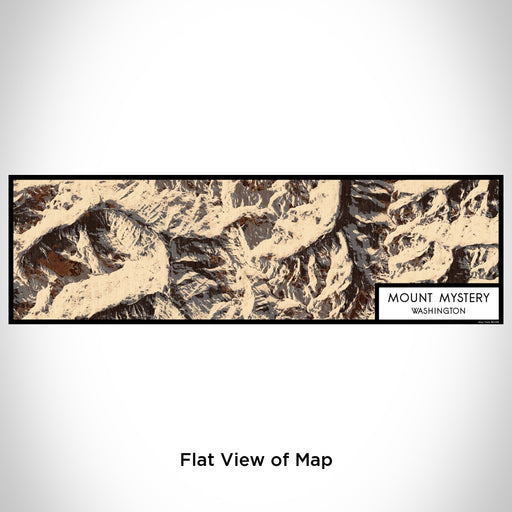 Flat View of Map Custom Mount Mystery Washington Map Enamel Mug in Ember