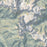 Mount Mystery Washington Map Print in Woodblock Style Zoomed In Close Up Showing Details
