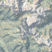 Mount Mystery Washington Map Print in Woodblock Style Zoomed In Close Up Showing Details