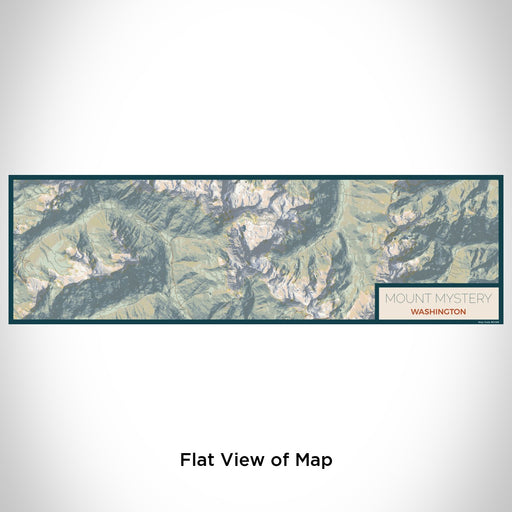 Flat View of Map Custom Mount Mystery Washington Map Enamel Mug in Woodblock