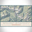 Mount Mystery Washington Map Print Landscape Orientation in Woodblock Style With Shaded Background