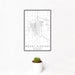 12x18 Mount Pleasant Michigan Map Print Portrait Orientation in Classic Style With Small Cactus Plant in White Planter