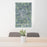 24x36 Mount Pleasant Michigan Map Print Portrait Orientation in Afternoon Style Behind 2 Chairs Table and Potted Plant