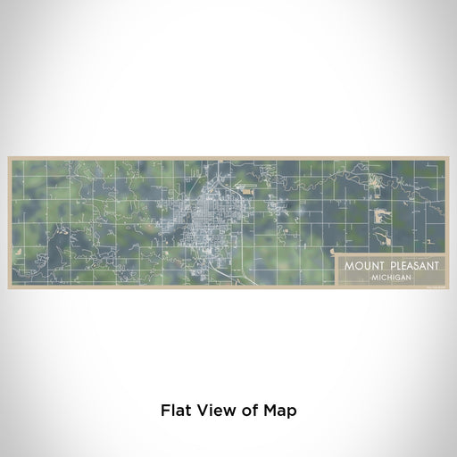 Flat View of Map Custom Mount Pleasant Michigan Map Enamel Mug in Afternoon