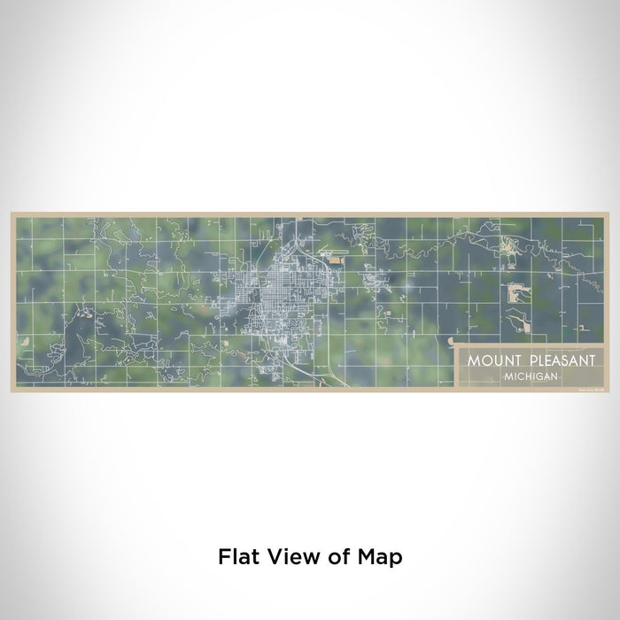 Flat View of Map Custom Mount Pleasant Michigan Map Enamel Mug in Afternoon