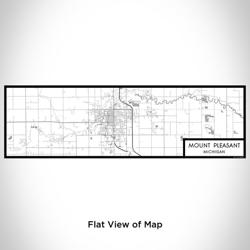 Flat View of Map Custom Mount Pleasant Michigan Map Enamel Mug in Classic