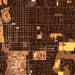 Mount Pleasant Michigan Map Print in Ember Style Zoomed In Close Up Showing Details